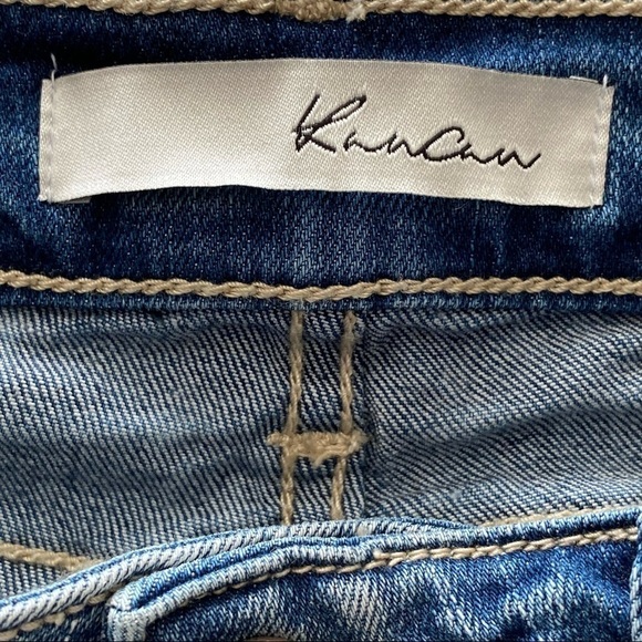 Kancan Medium-Light Wash Distressed 5.5" Inseam Denim Jean Shorts, size Small - Picture 14 of 16